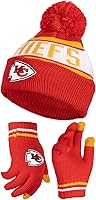 Vista 106 de Ultra Game Gorro de invierno de punto súper suave oficial de la NFL con guantes extra cálidos para pantalla táctil