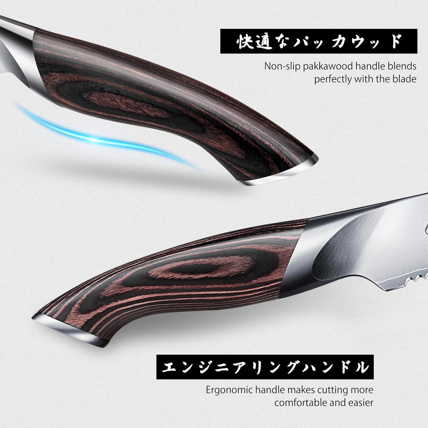 HOSHANHO Cheese Knife 5 Inch, Professional Japanese Cheese Knives for Cheesee & Tomato, Multipurpose Kitchen Knife with Ergonomic Pakkawood Handle