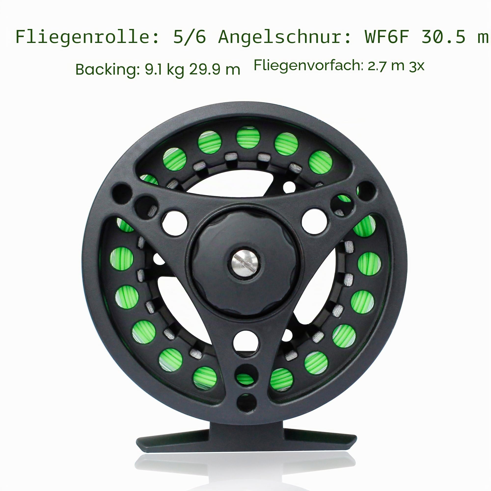 Fliegenfischrute und Angelrolle, 4-teilig, 5 W, Aluminium, Fliegenrolle, 28-teiliges Fliegen-Set mit kostenloser Rutenspitze, Rückseite und Stofftragetasche