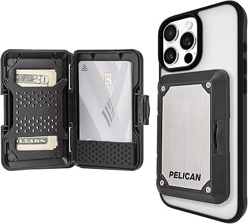 Miniatura 8 de Pelican - Cartera magnética para iPhone tarjetero bloqueo RFID Cartera MagSafe resistente MIL-STD Snap-on - Cartera magnética rígida desmontable