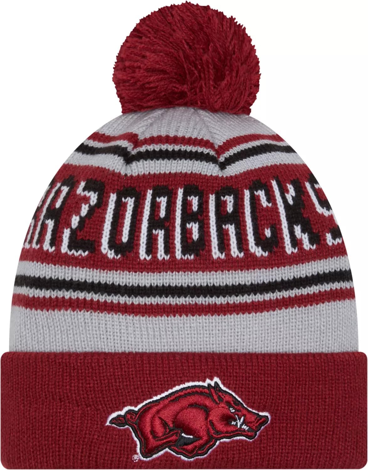 New Era NCAA Cheer Sideline Cuff Beanie Hat with Pom - NCAA Sport Cuffed Winter Knit Toque Cap