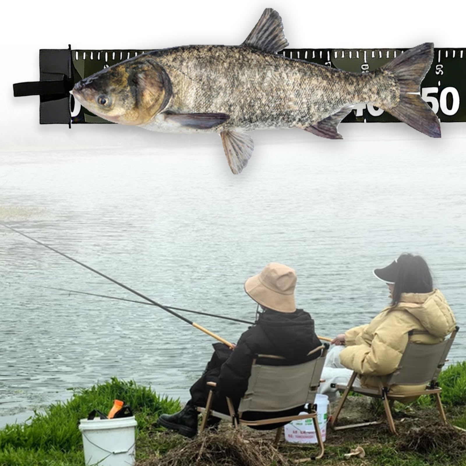 Tapete de Pesca Medible Plegable 120x10 cm