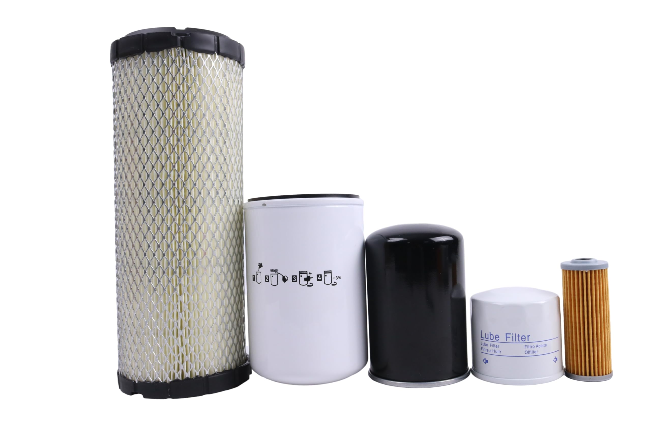 New Oil Fuel Air Filter Kit Compatible with Yanmar Tractors SA221 SA324 SA424 (KIT SA001)