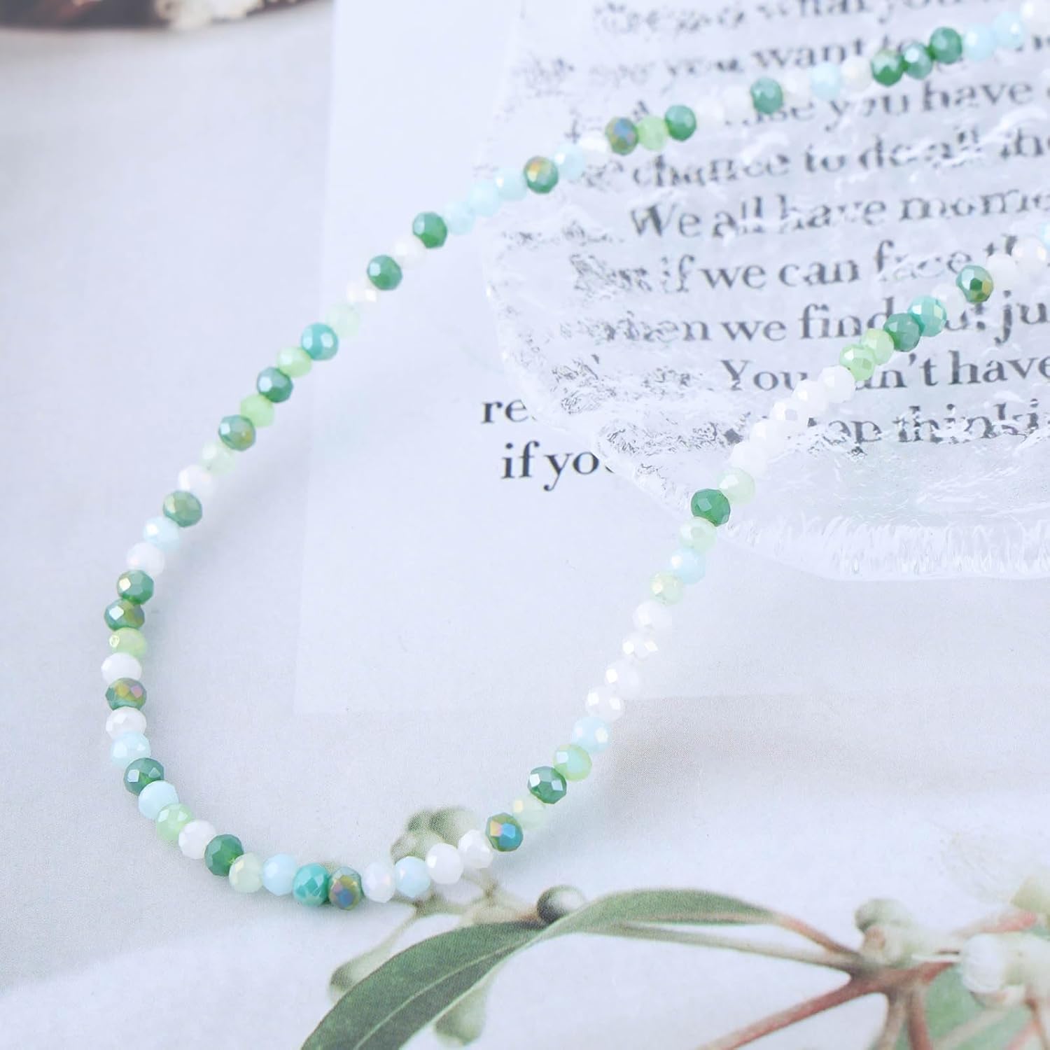 Andelaisi Boho Seed Bead Necklace Choker Vintage Rice Bead Chain Necklace Tiny Beaded Necklace Handmade Glass Beaded Summer Beach Necklace Jewelry for Women - Image 4