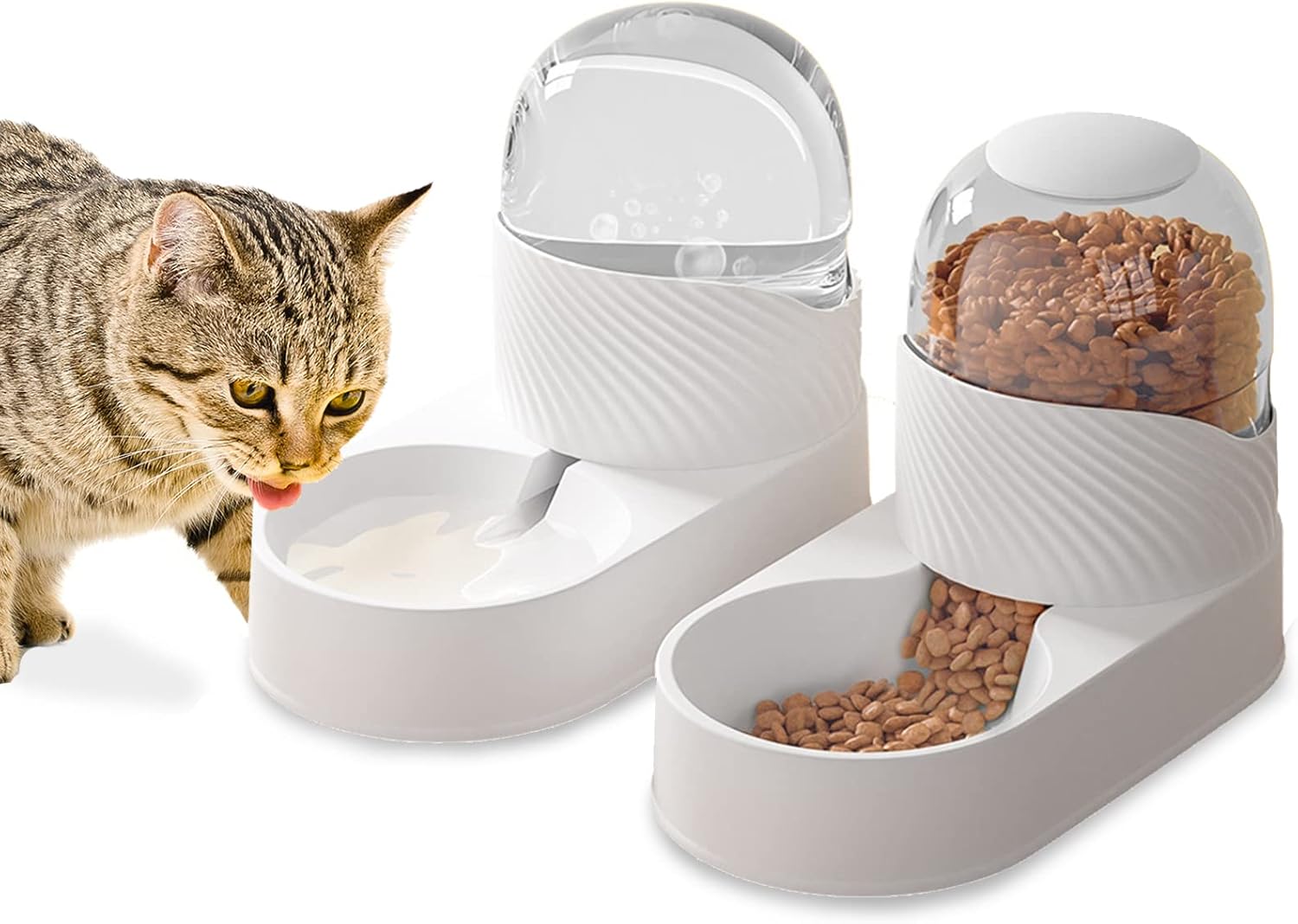 BNOSDM 2 Pcs Automatic Cat Dog Feeders Cat Food and Water