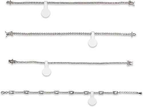 Miniatura 4 de CuteBox - Etiquetas de reparación, precio e identificación de joyas, 1000 unidades de barras largas blancas autoadhesivas para anillos, pulseras,