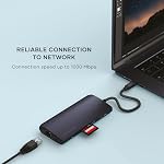 Satechi USB C Hub Multiport Adapter V3, 8 in 1 USB C Dongle with 8K HDMI, 85W USB-C PD Charging, 4 USB-C Data Ports, Ethernet, SD Card Reader for Mac, Windows - Midnight SL/MT