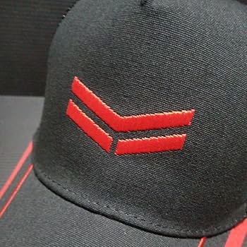 黒と赤のメッシュキャップ エンブレム付き 黒と赤のメッシュキャップ エンブレム付き FD 黒/赤 メッシュ