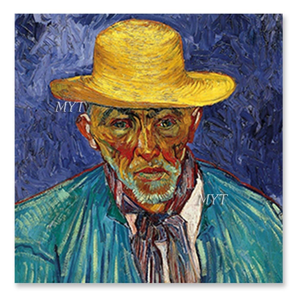 JYWDZSH Pintura Al Óleo sobre Lienzo,Van Gogh Retrato Lienzo Pintura Al Óleo Arte Entrada Al Hogar Decoración Sala De Estar Decoración De Pared, 44 × 44 Pulgadas (110 × 110 Cm)