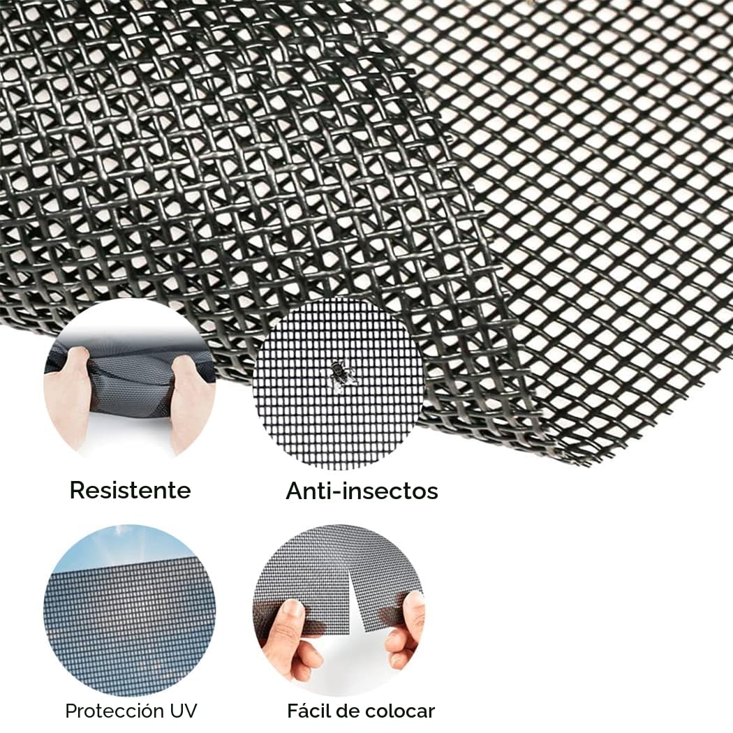 Rejilla protectora para gatos, 1,22 x 2,55 m, pantalla para mascotas, puerta, protección contra insectos, ventana, mosquitera de tela, mosquitera a prueba de gatos, mosquitera para puertas