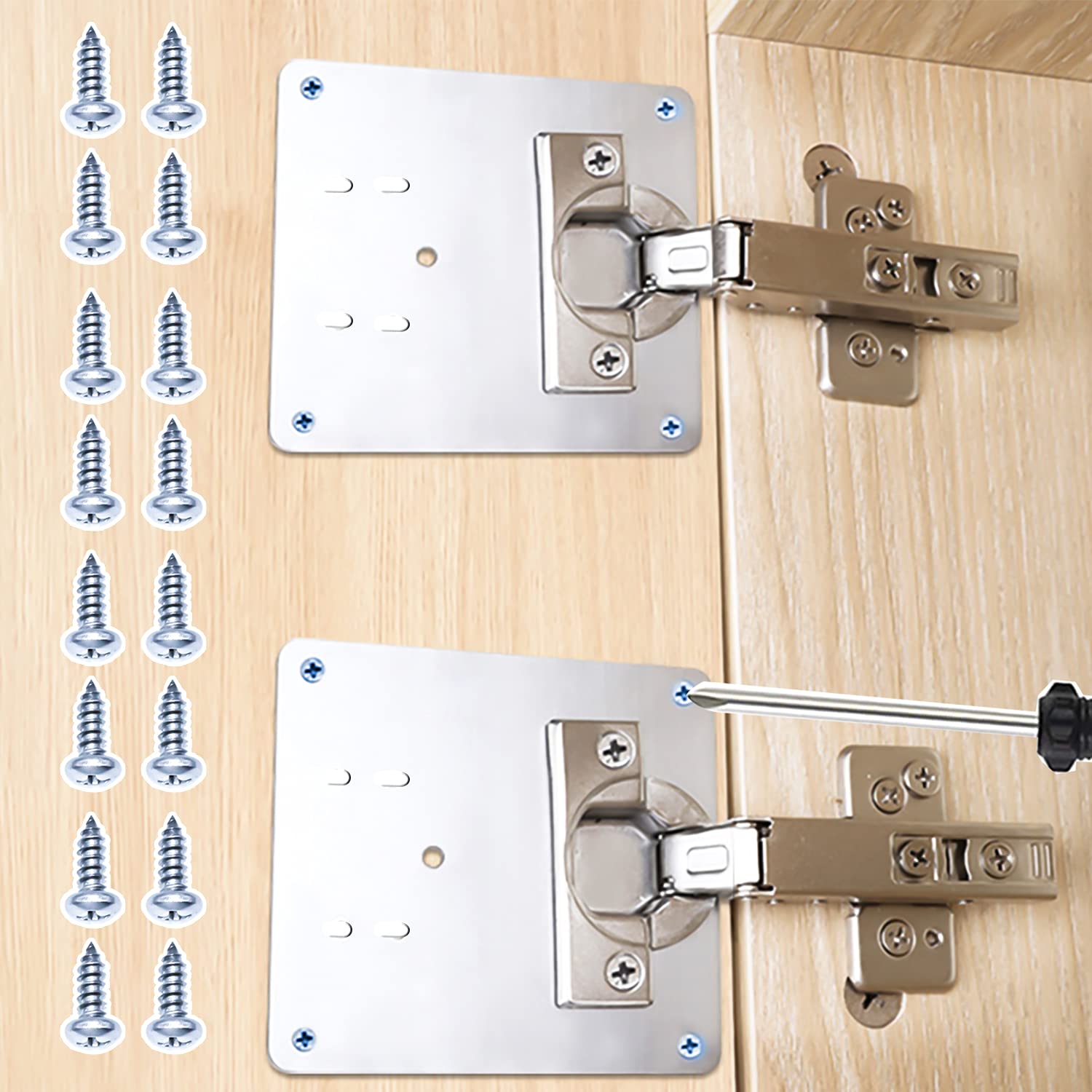 AERZETIX - C41037 - Lot De 4 Charnières Invisibles - Ouverture à 110