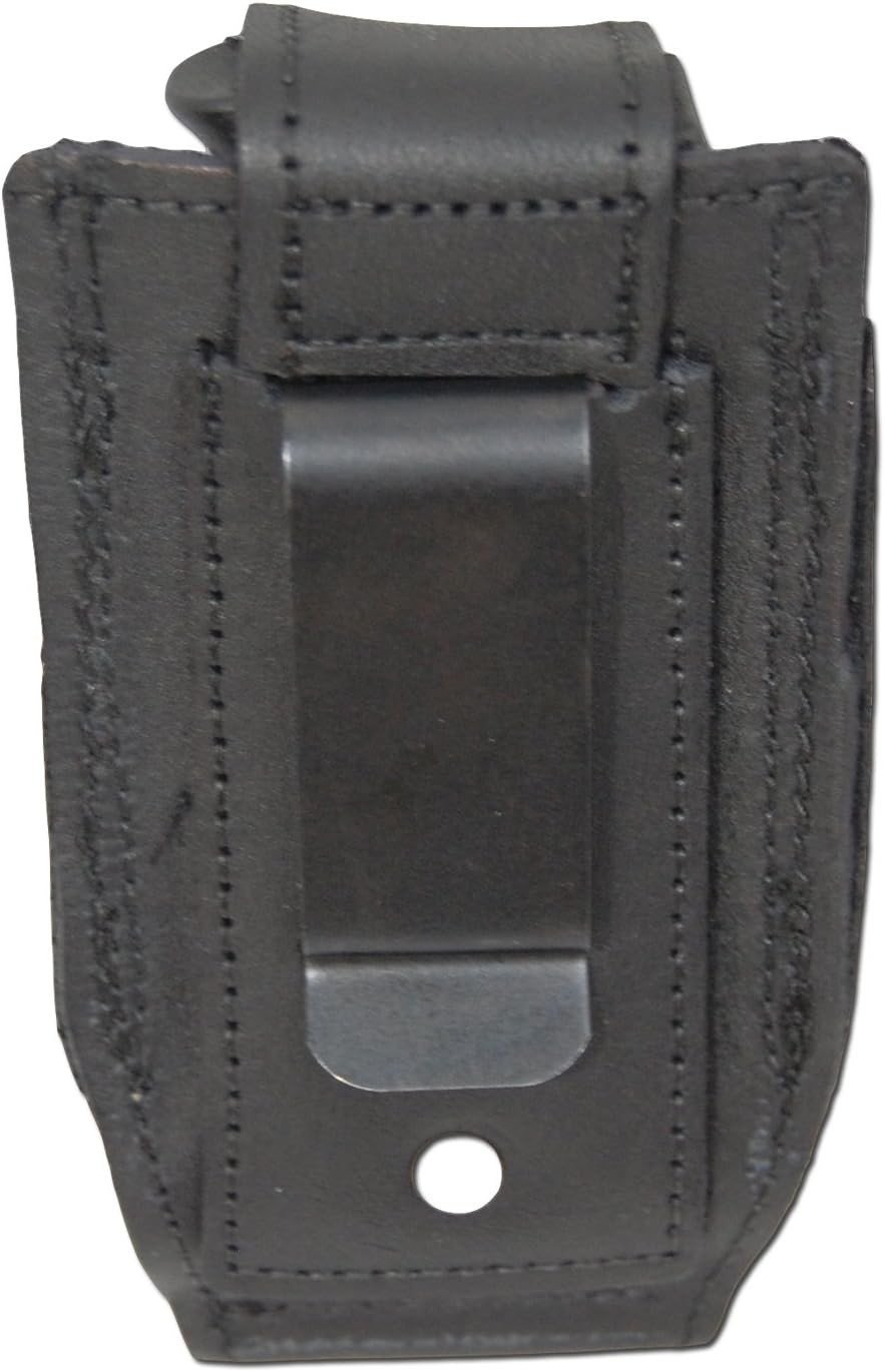 Barsony New Black Leather Single Magazine Pouch for .380 Ultra Compact 9mm 40 45