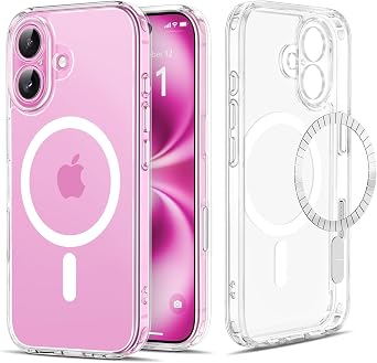 GolbinBox Magnetic for iPhone 16 Case with Camera Control Capture Button, Compatible with MagSafe,[Full Camera Protection][2X Screen Protectors] Shockproof Phone Cover for iPhone 16 6.1 Inch Clear
