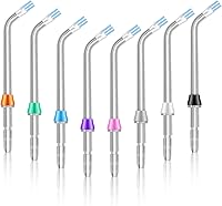 Vista 1 de Nuanchu 8 Pieces Compatible with Waterpik Replacement Flossers Replacement Tips, Classic Jet Tips Flosser Refill Heads Replacement Heads for Water