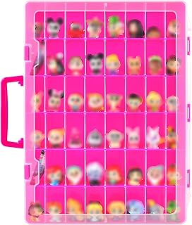 Display Case Compatible with Disney Doorables Collectible Mini Figures/ for MGA Entertainment Miniverse. Toys Storage Organizer Container for Multi Peek/ for Village Peek Characters (Box Only)--Red