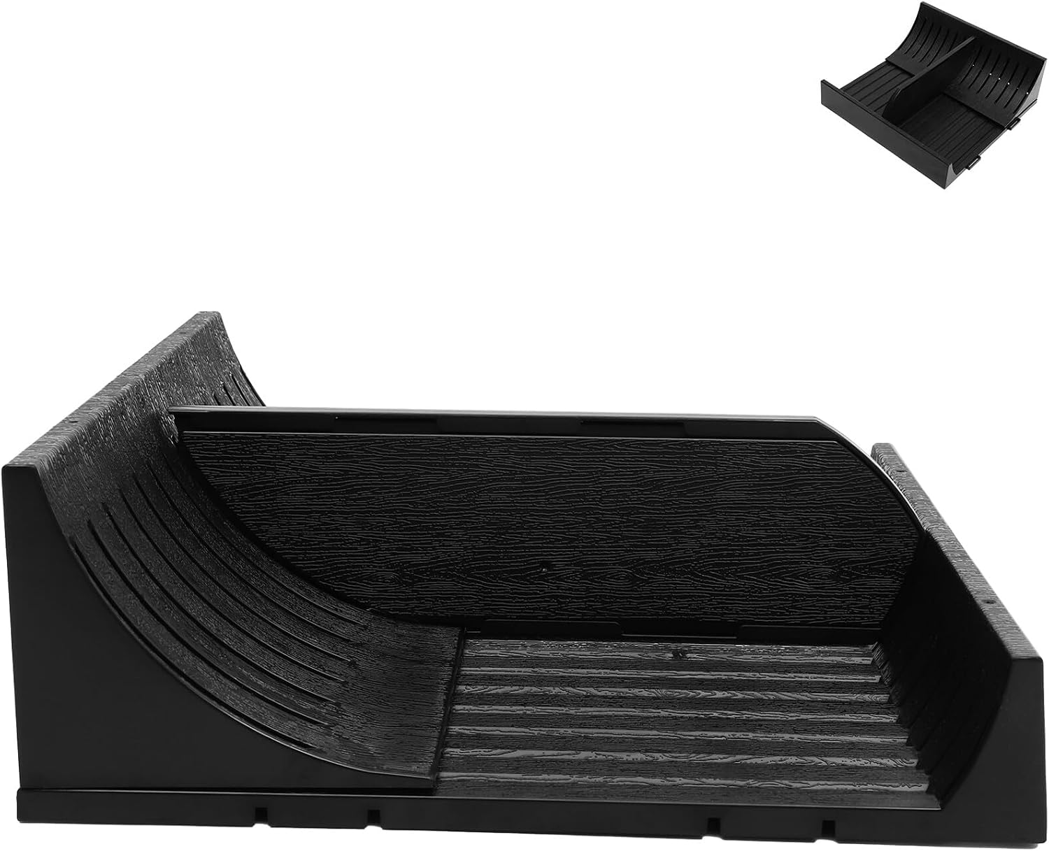 Supermarket Fruit Display Tray Retractable Fresh Food Shelf Display Tray Black Safety Guard Panel for Fruits and Vegetables
