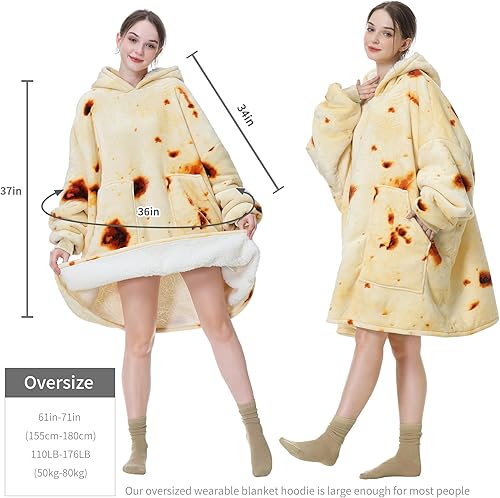 Miniatura 9 de Aemicion Manta con capucha para niños, súper suave, cálida, de gran tamaño, sudadera con capucha para niños y niñas, color verde azulado