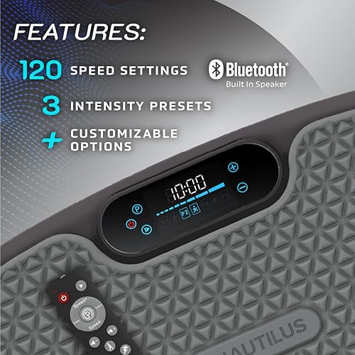 Miniatura 4 de Nautilus Vibratone Pro Vibration Plate - Plataforma de ejercicio y fitness para cuerpo completo, fuerza muscular, circulación