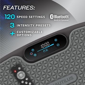 Nautilus Vibratone Pro Vibration Plate Exercise Machine for Lymphatic Drainage, Muscle Activation, Full Body Workout, Circulation, Fat Loss, Strength Training, Toning, Recovery