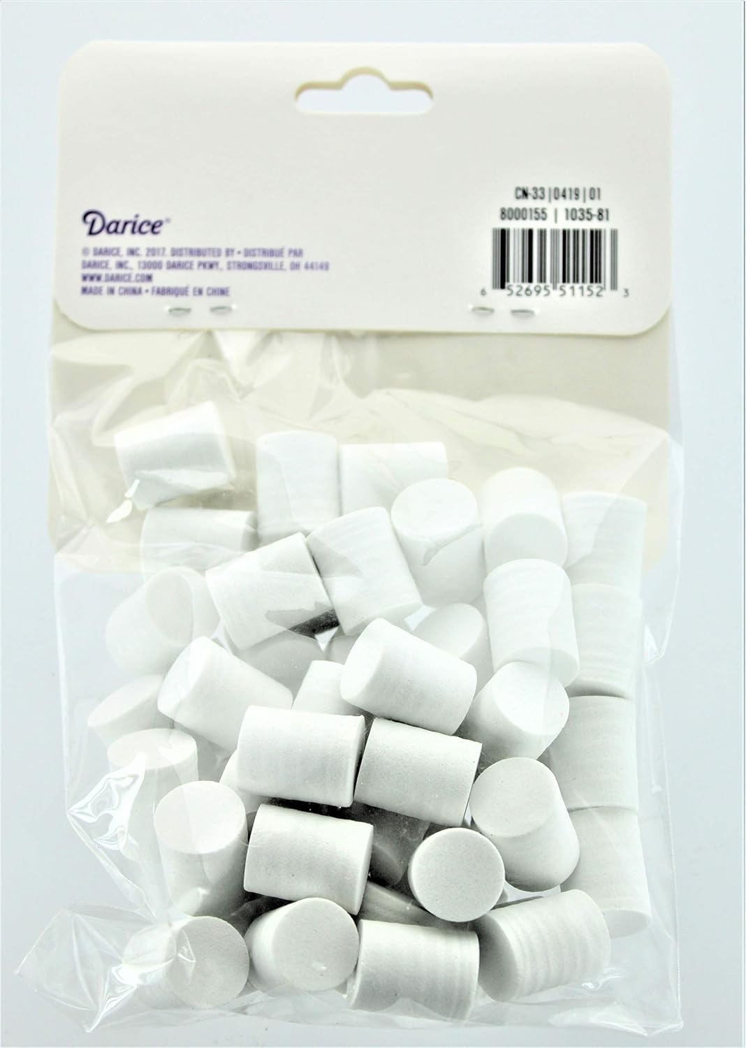 Darice Foam Marshmallow Shapes 50/Pkg-15Mmx18mm