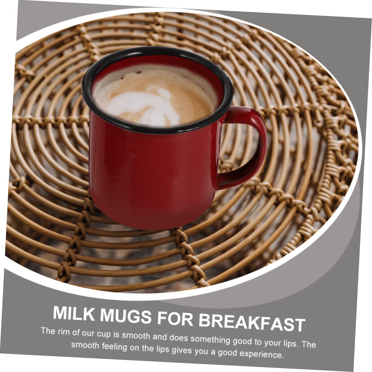 TOPBATHY 6 Piezas Taza de esmalte vaso de cafe vaso de esmalte taza de café Tazas de cafe tazas de café con tapas almacenamiento de jugo tazas vajilla de antiguo Chino
