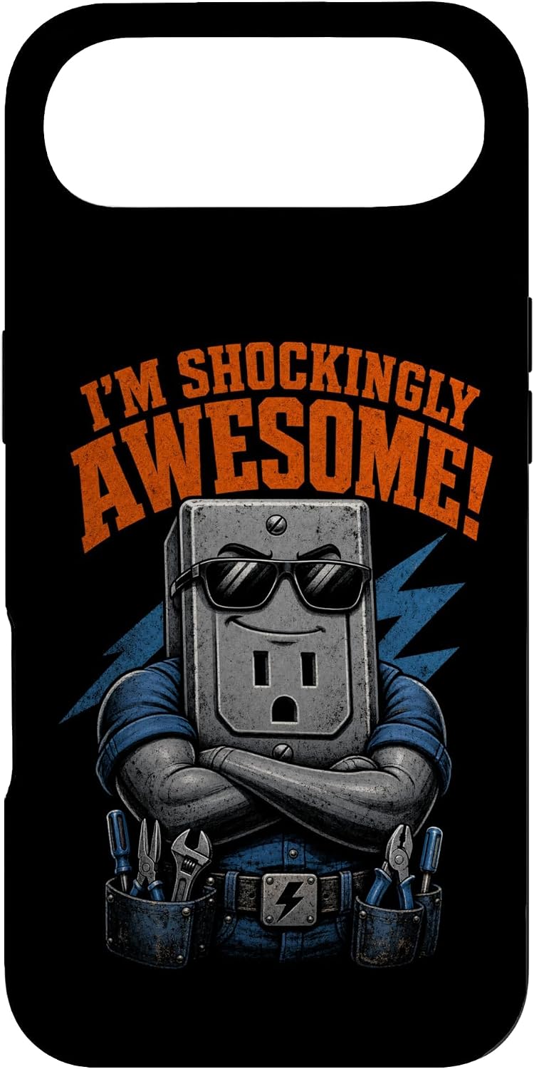 I'm Shockingly Awesome! Funny Electric Outlet Character Case for iPhone Air