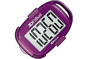 3DFitBud Simple Step Counter Walking 3D Pedometer with Clip and Lanyard, A420S