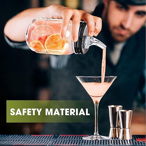 Miniatura 17 de Boquillas para verter tarro de masón. Caños de flujo libre para verter tarros de masón, tarro de masón para boquilla tamaño de boca regular, Paquete