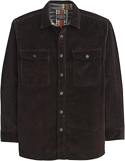 Pendleton Belmont Corduroy Shirt for Men, 100% Cotton Long Sleeve with Pockets DoubleSoft Chamois