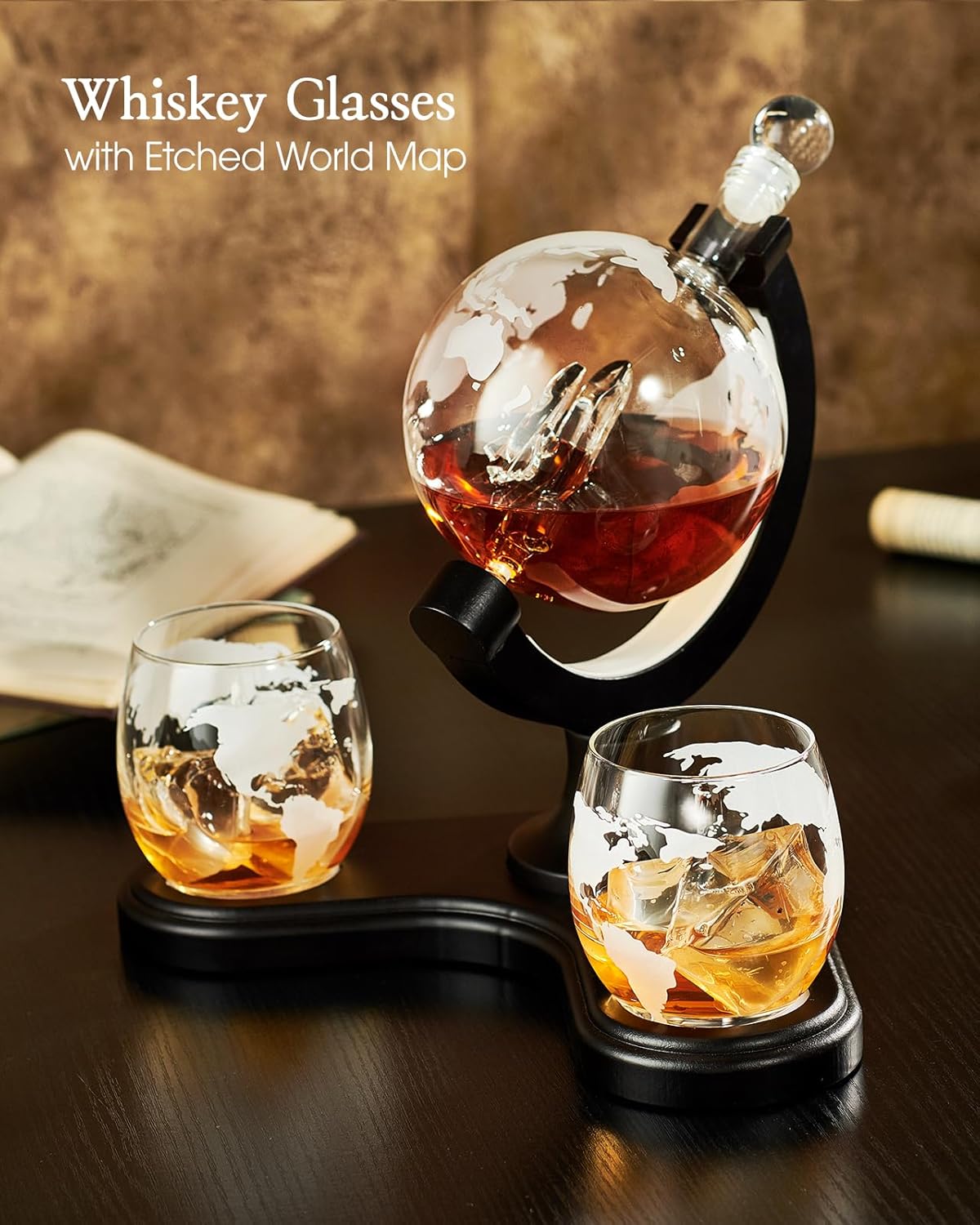 Gifts for Men Dad, Kollea Unique Light Up Whiskey Globe Decanter Sets with 7 RGB Colors, Cool Christmas Birthday Gift for Men, Funny Anniversary Present for Him Husband - Image 6