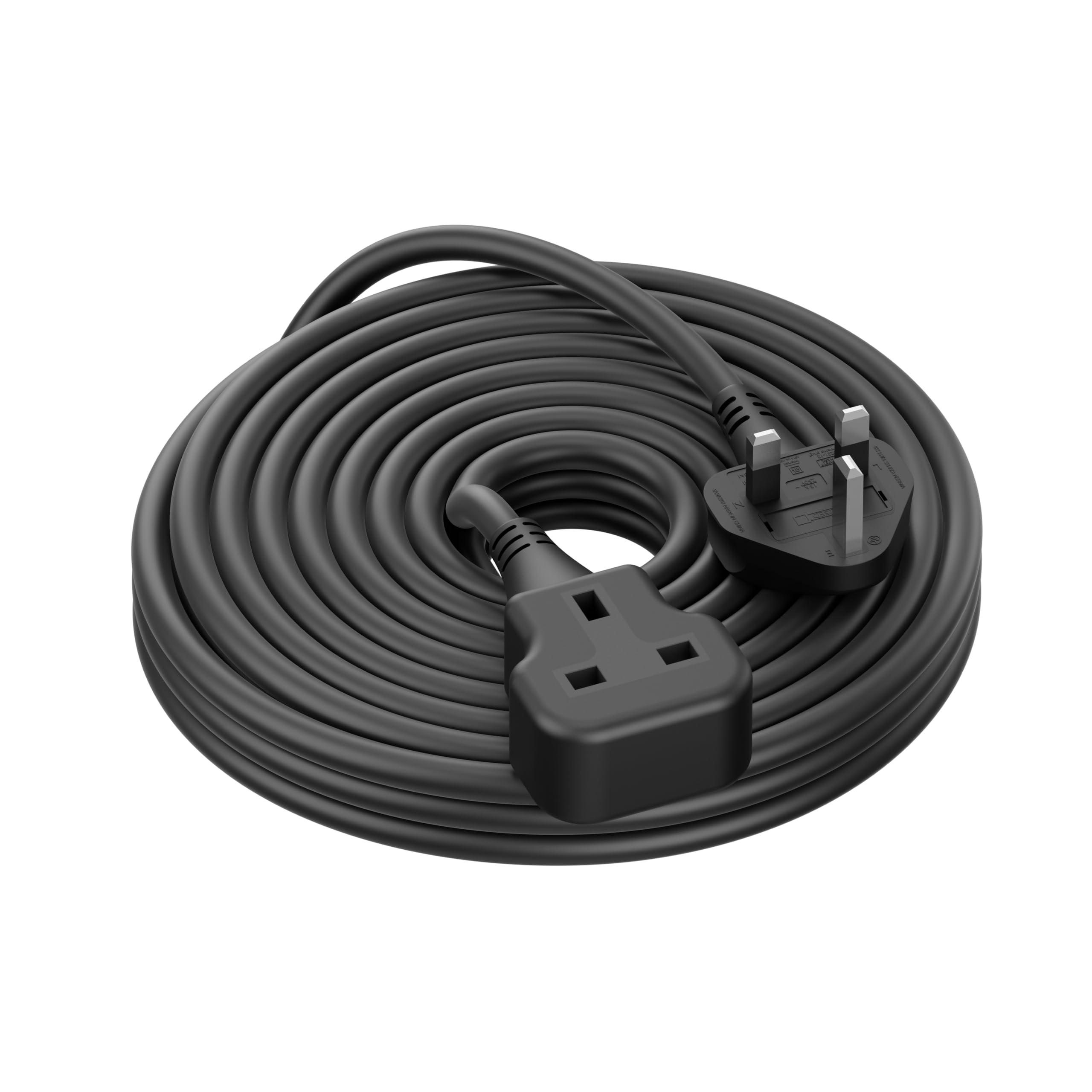 Heavy Duty Extension Lead Outdoor Extension Cord 5m Long Power Strip Black Cable Single Plug Socket 13 Amp For Garden