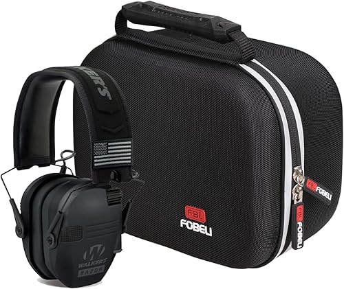 Miniatura 7 de FBLFOBELI Hard Case for Walker's Razor Slim/Howard Leight Shooting Ear Protection Electronic Shooting Muffs Earmuff Negro