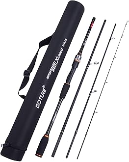 Goture Travel Fishing Rods 4Pcs,Casting/Spinning Rod with Case 6ft-10ft