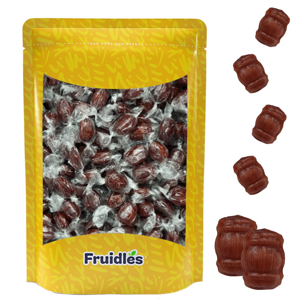 IBC Root Beer Barrels Hard Candy, Kosher, 120 Individually Wrapped (2 LBS)