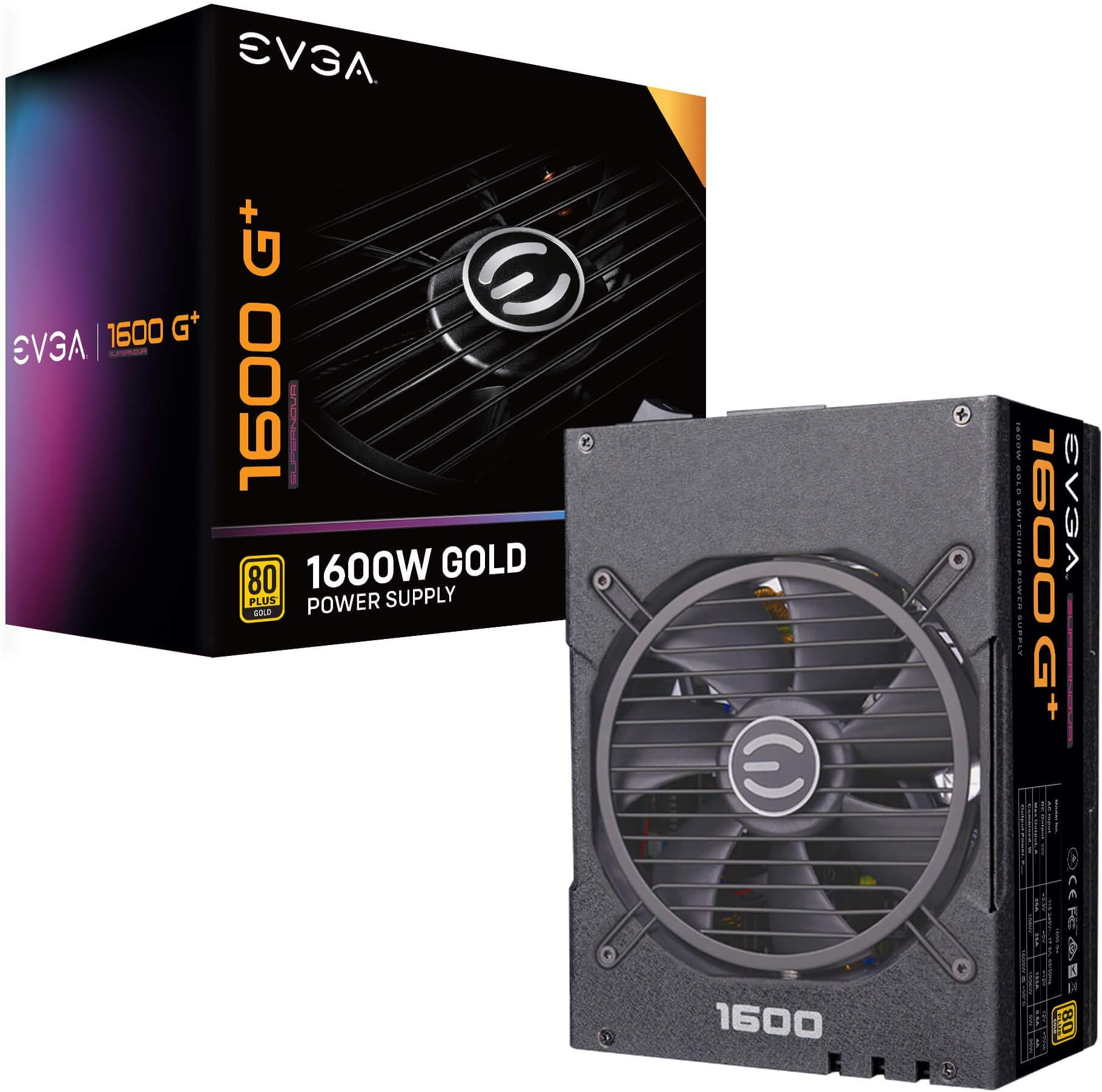 Supernova 1600 G+, 80+ Gold 1600W, Fully Modular, 10 Year Warranty, Includes Free Power On Self Tester, Power Supply 220-GP-1600-X1