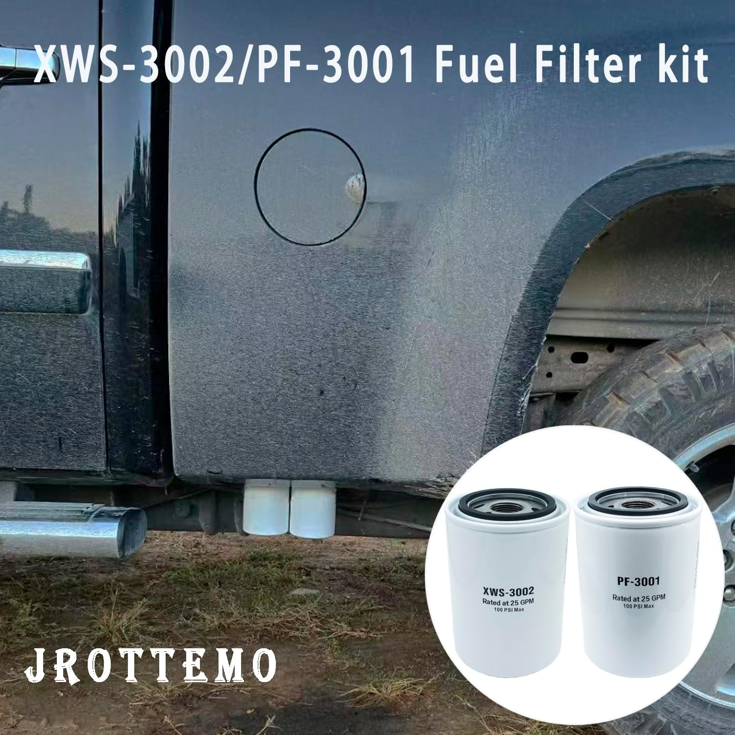 XWS-3002 PF-3001 Water Separator Fuel Filter kit Compatible with FASS Titanium Signature Series Particulate Diesel Fuel Pump XWS3002 PF3001