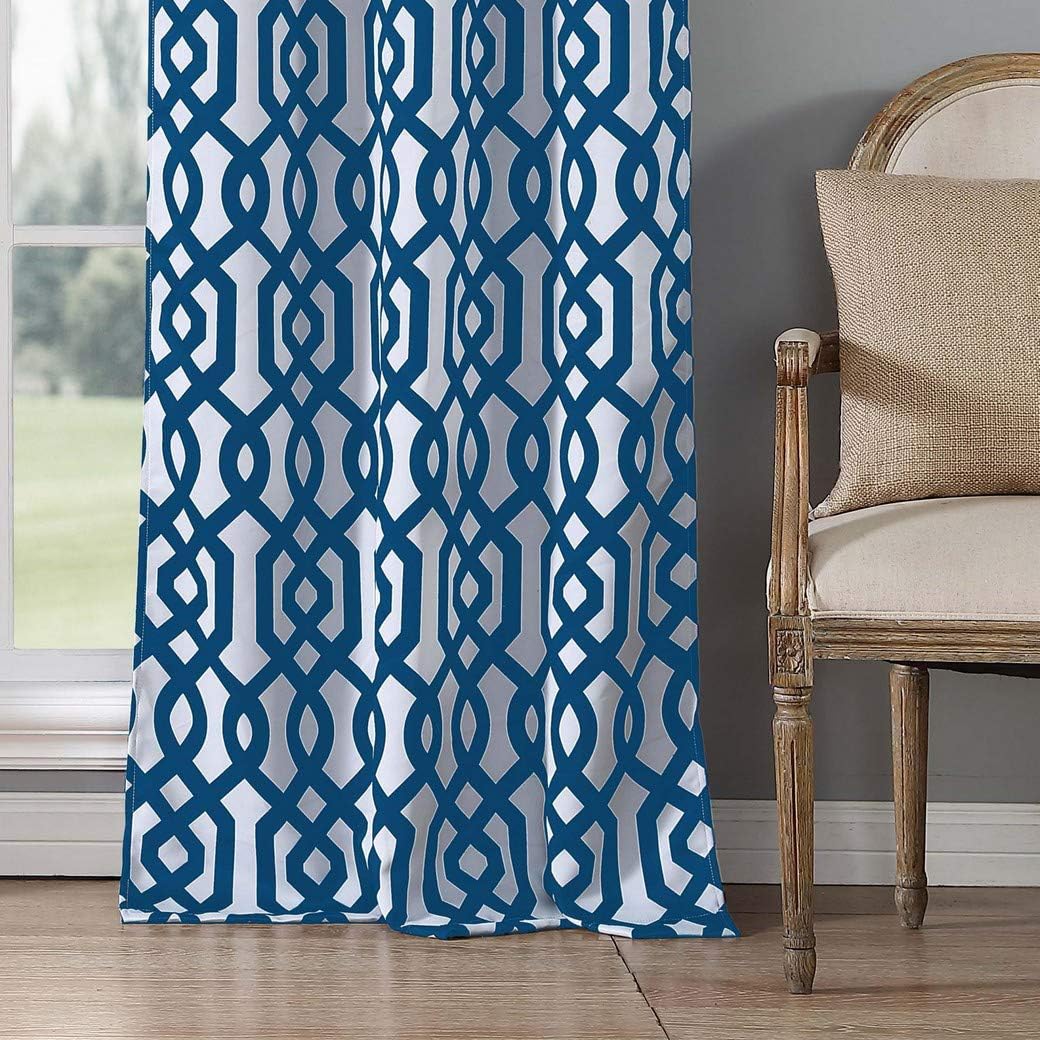 Up To 40% OFF Blackout365 Ashmont Heavy Geometric Insulated Blackout Room Darkening Window Curtain Set of 2 Panels, 38 in x 84 in (W x L), Royal Blue Lowest Price Blackout365 Ashmont Heavy Geometric Insulated Blackout Room Darkening Window Curtain Set of 2 Panels, 38 in x 84 in (W x L), Royal Blue