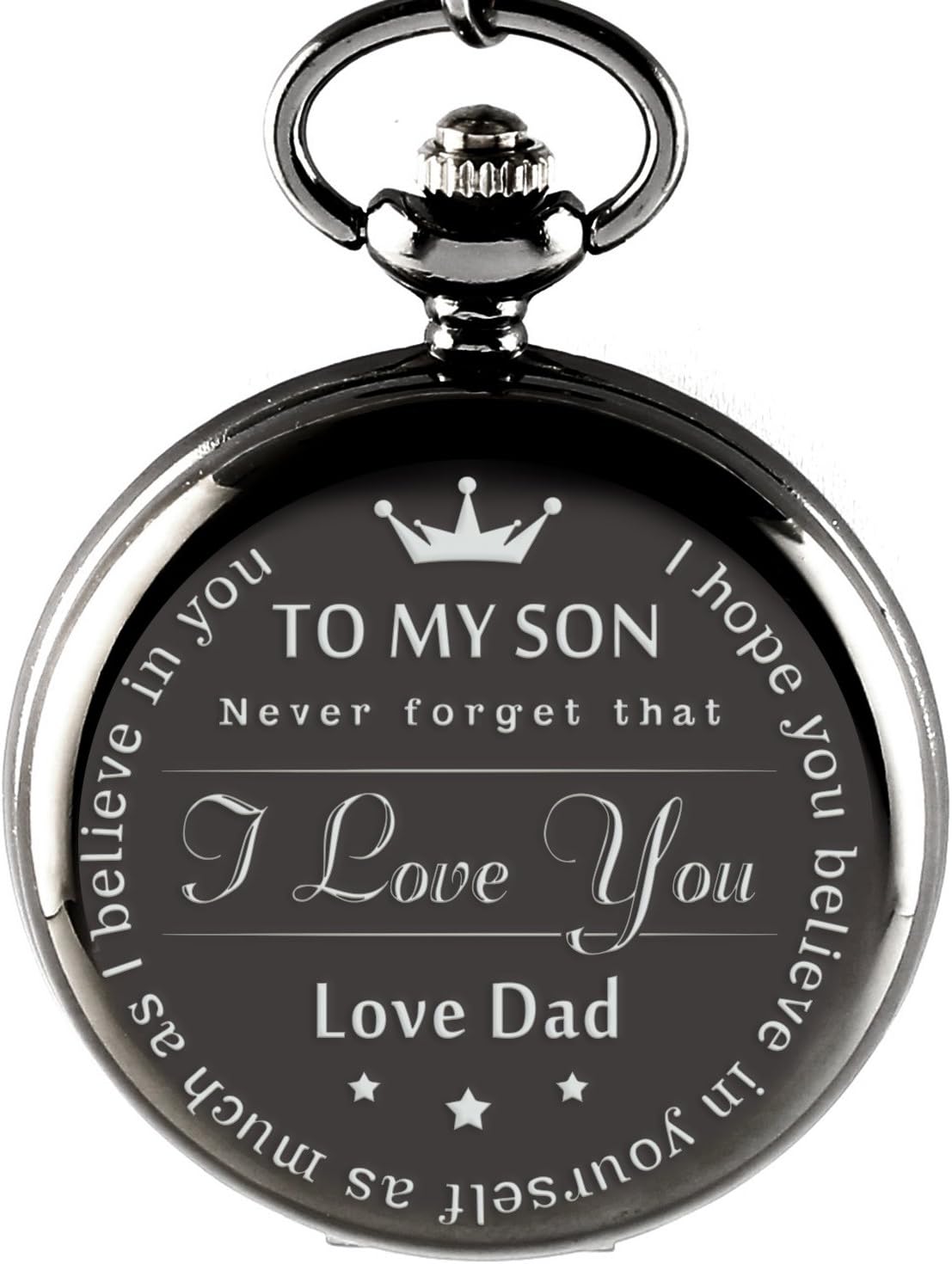 Memory Gift, to My Son - Love Dad, Pocket Watch for Son, Gifts to Son, Father to Son, Dad to Son, Father's Day Gifts Ideas, Mother's Day Gifts, Birthday Gift, Keepsake Gift, Son in Law, Bonus Son