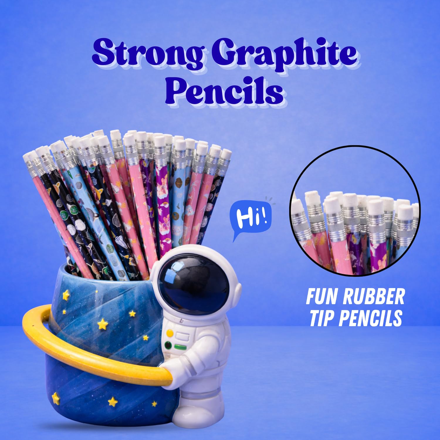 Cosmic Fun Pencils - Unicorn & Space Theme (50 Pack) -4