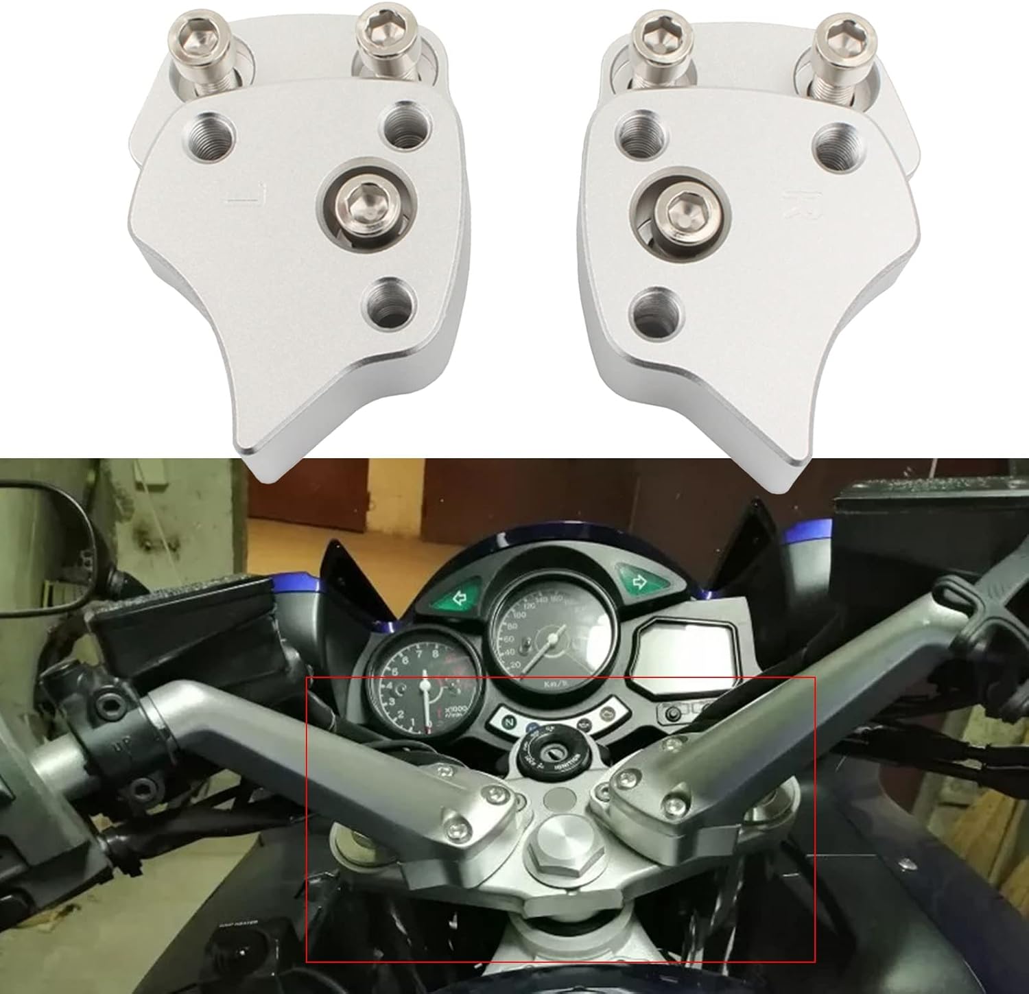 Motorcycle 1" Front Handlebar Risers Spacers kit for Yamaha FJR 1300 2001-2005