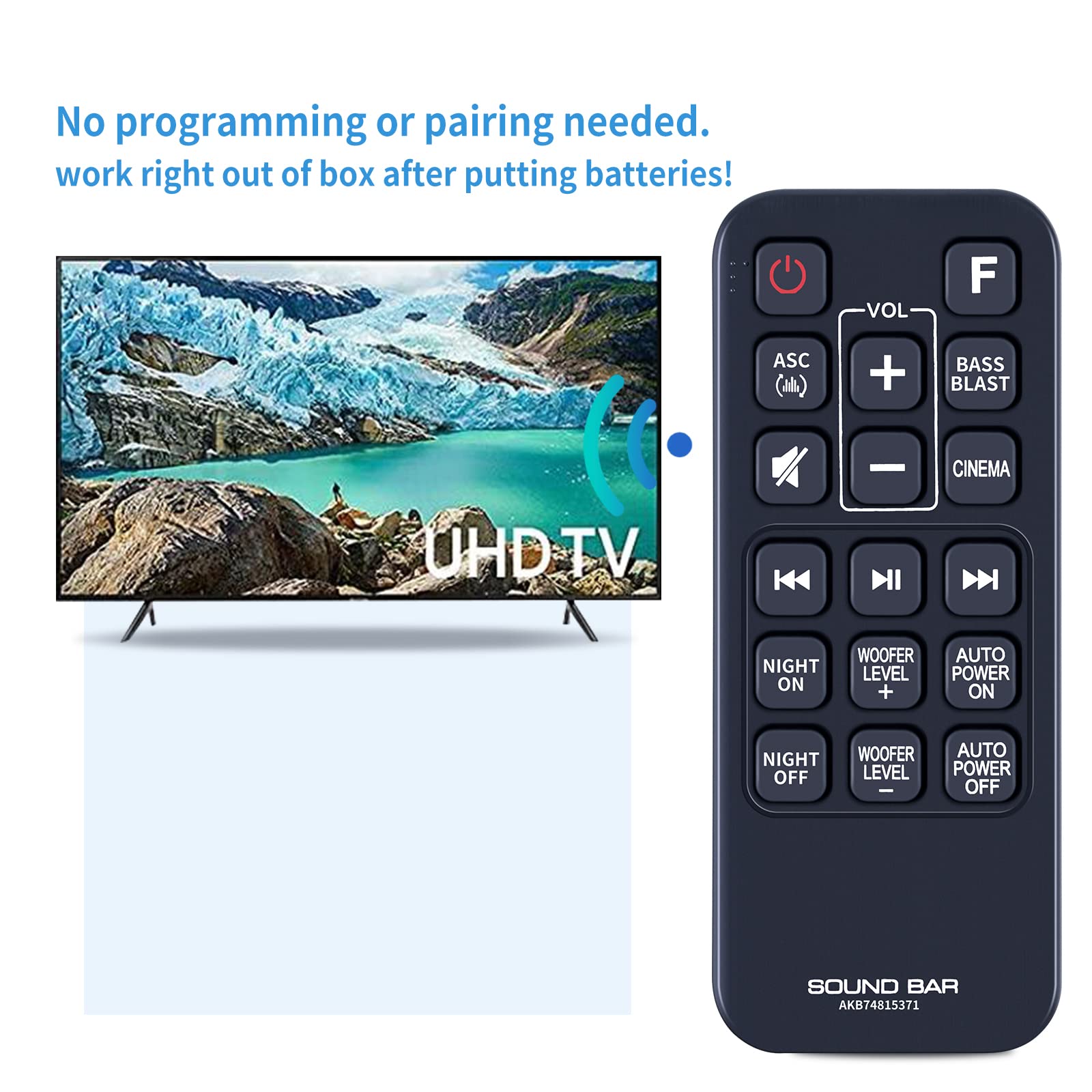 AKB74815371 Telecomando Per Sistema Di Altoparlanti L.G SoundBar SJ3 SJ4 SJ4Y SPJ4B-W SK4D SL3D SPH4B-W SPJ4BW SPH4BW SK3D SPH4B-W SLM3D - Foto 5