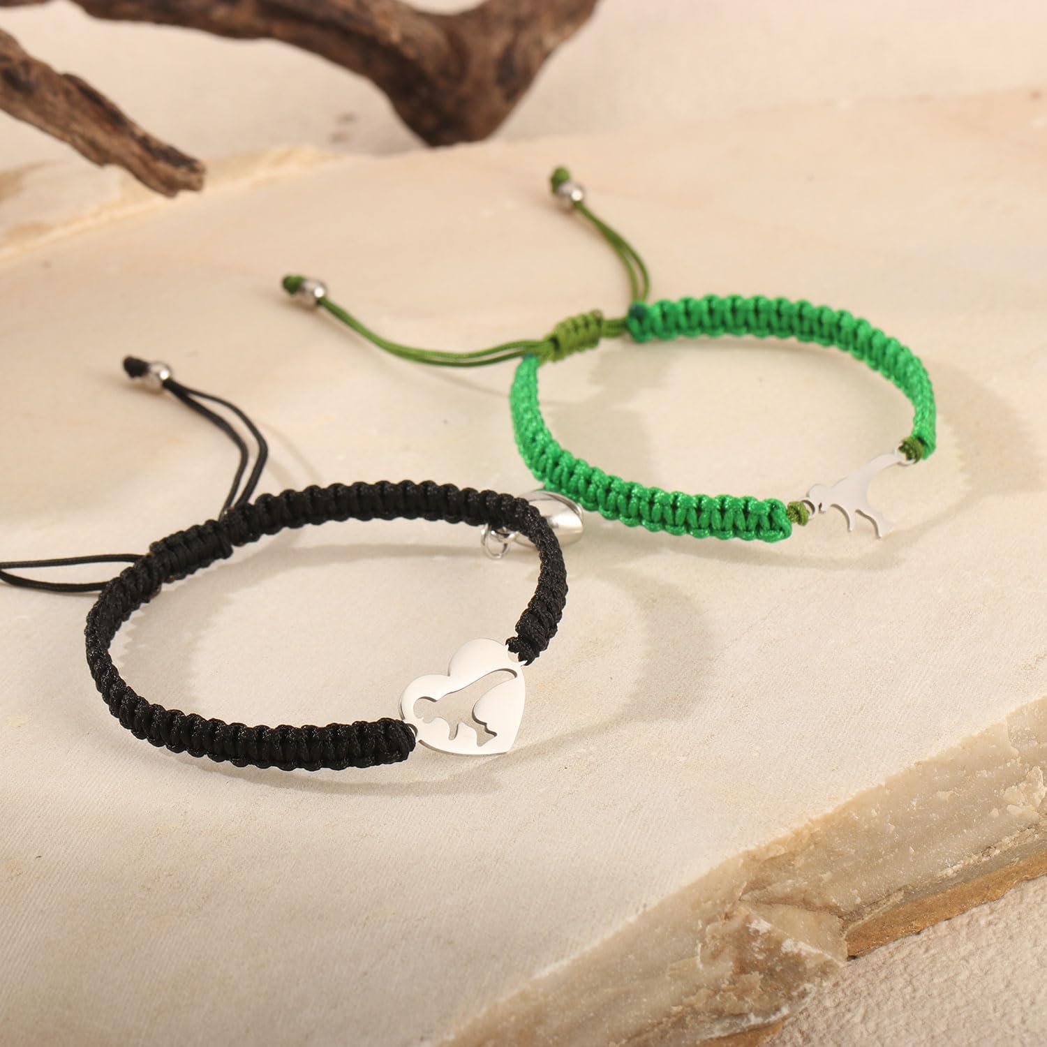 2Pcs First Day of Kindergarten School Bracelet for Mommy and Me,Matching Dinosaur Bracelets for Mother Son Daughter