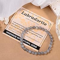 Vista 272 de MASSIVE BEADS Pulsera elástica de yoga hecha a mano con piedra natural, cristal curativo, energía, regalos para adultos unisex de 0.157 in, 0.236