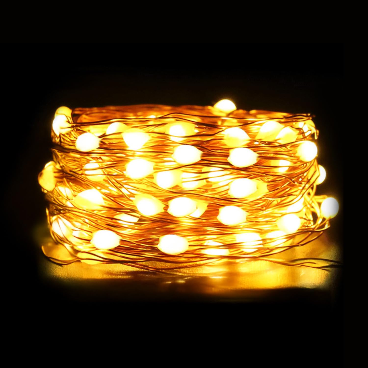Blendend 3AA Battery Powered Copper Wire String Lights Warm White 5m