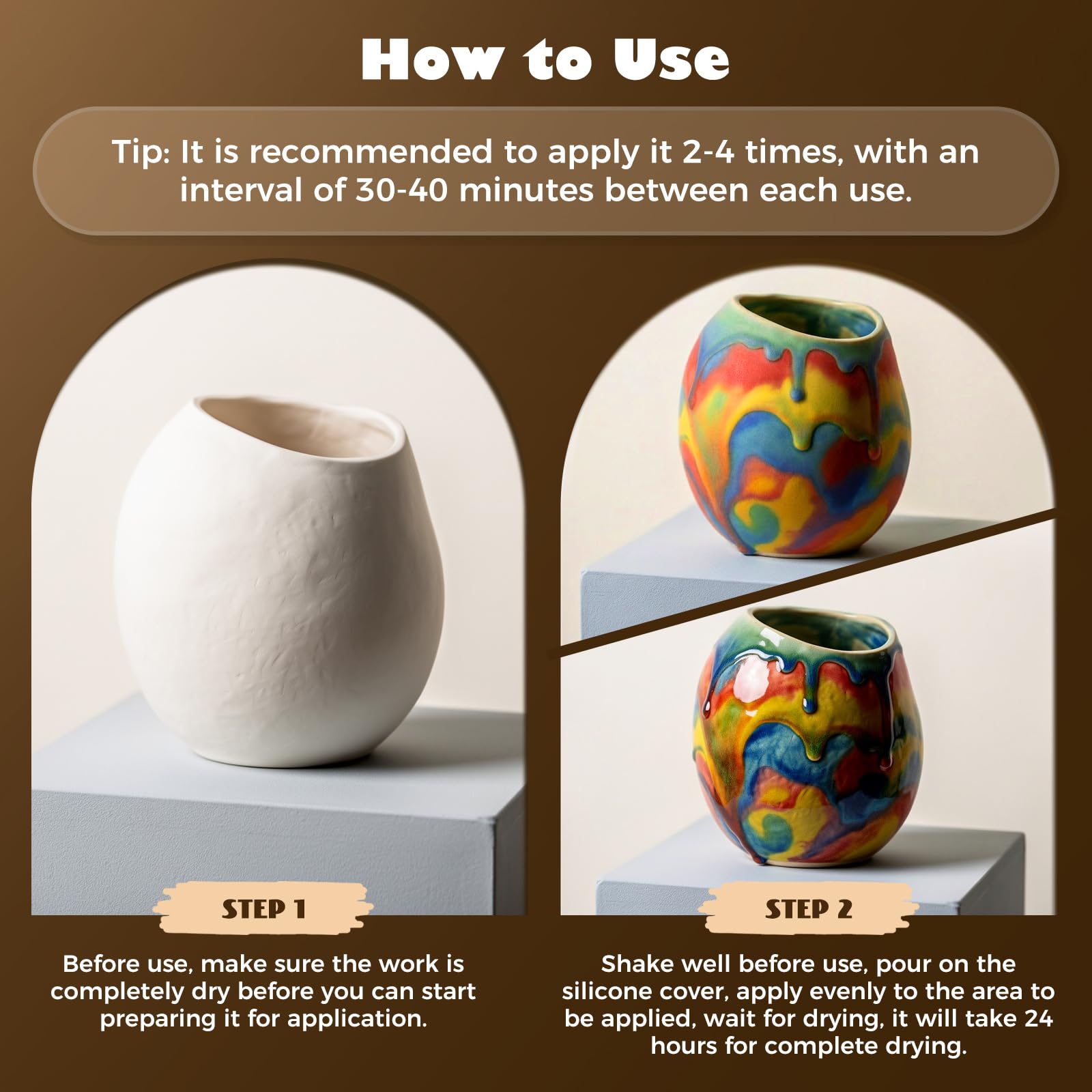 Sovol Air Dry Clay Glaze Kit - Gloss & Matte -6 Sovol Air Dry Clay Glaze Kit - Gloss & Matte -6