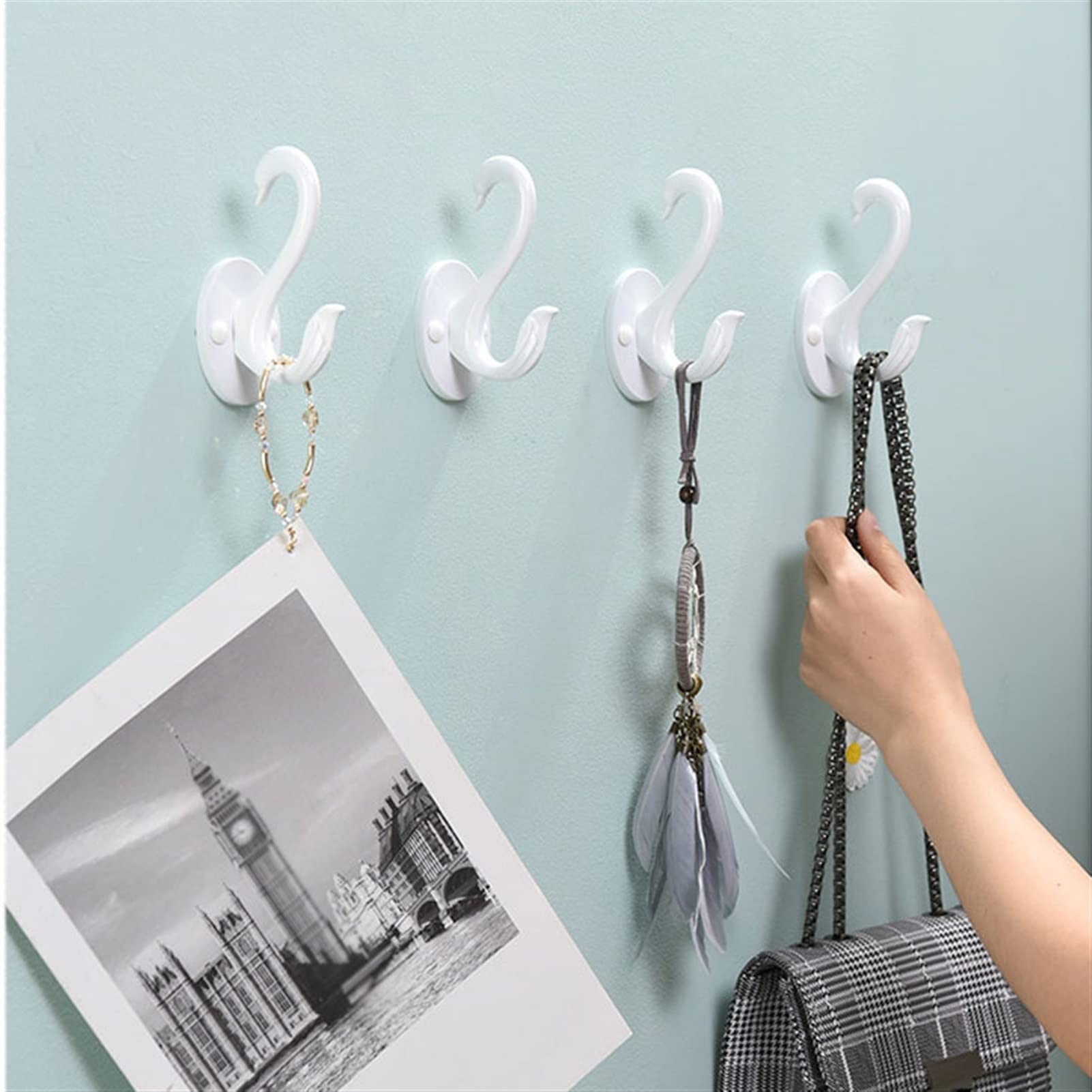 GLigeT Perchero de Pared Ganchos de Ropa de Entrada, Ganchos de Pelaje, Ganchos de Ropa de Lujo de luz sin Golpes, bastidores creativos de Pared de la Pared del Porche Ganchos de Perchero