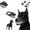 Bozal de miedo con dientes para perro, bozal de monstruo/divertido/terror para perros grandes, evita ladridos y masticación, para perros pequeños, medianos y grandes 1