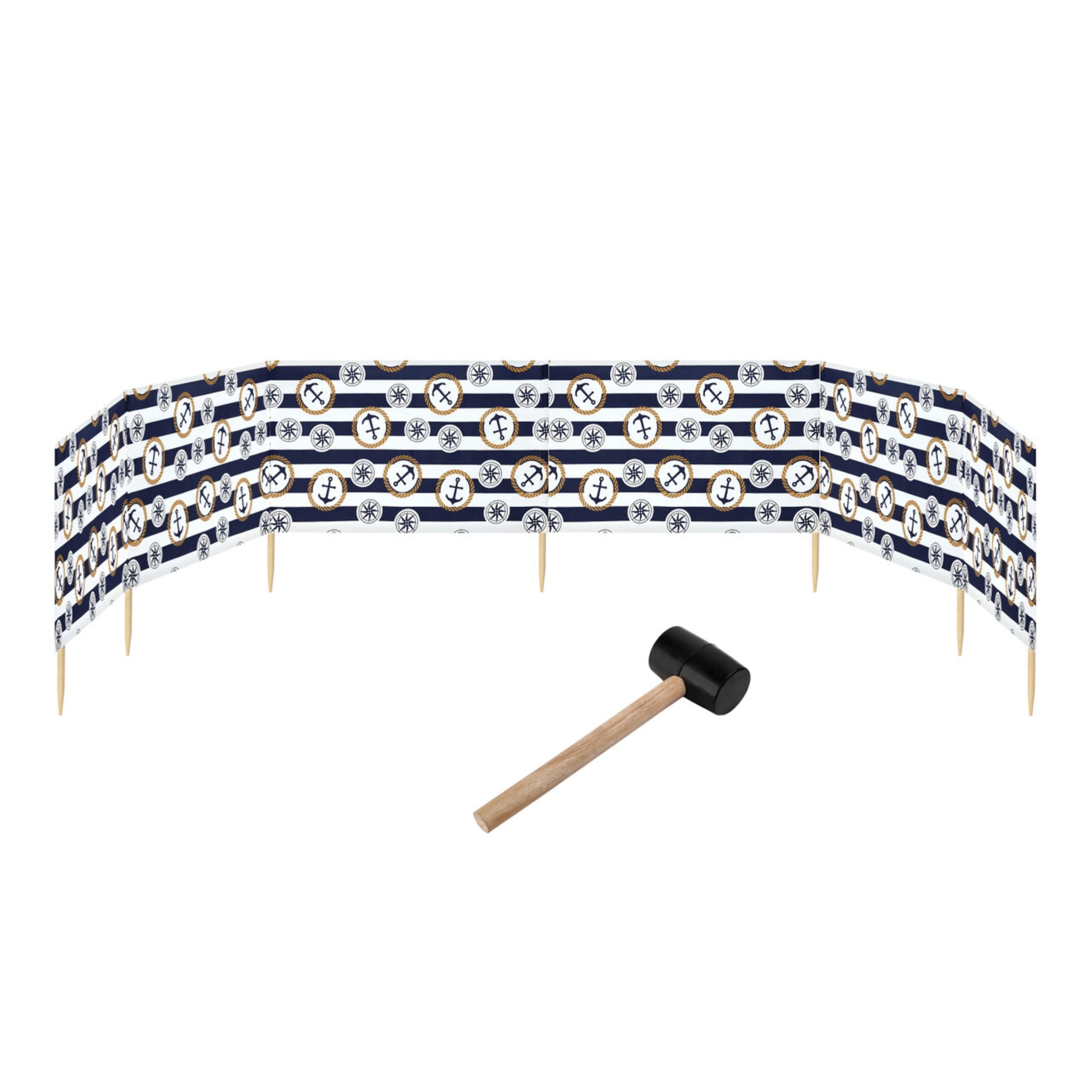 Garronda Strand Windschutz Sichtschutz 8m lang Plus Gummihammer GAEX001