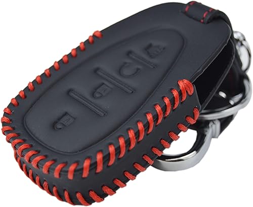 Miniatura 3 de Funda de cuero para llave + llavero para Chevrolet Chevy Malibu Camaro Trax Traverse Sonic Cruze Volt Equinox Trailblazer