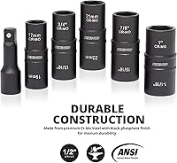 Vista 30 de Neiko 02457A Lug-Nut Key Set, Wheel-Lock Removal Tool Kit for Aftermarket and Factory Wheel Tire Keys, SAE and Metric Lug Sockets, 16 Pieces
